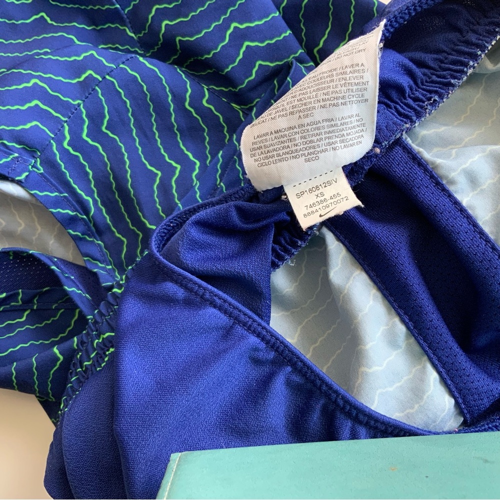 Nike Womens Dri-fit Activewear Running Shorts Sz XS Lined, Key Pocket Blue Green - Picture 12 of 13
